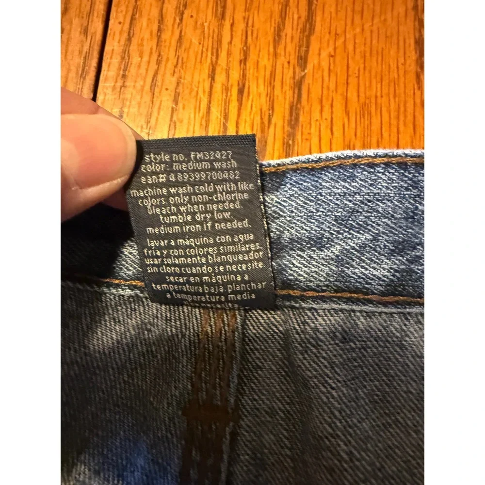 Faded Glory Men's Jeans 36x30 Blue Denim Carpenter Baggy Straight Leg Distressed